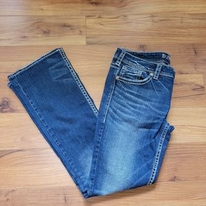 Silver Aiko Mid Slim Boot Cut Jeans Women's W32/L33